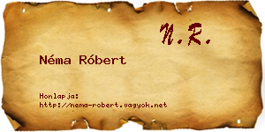 Néma Róbert névjegykártya